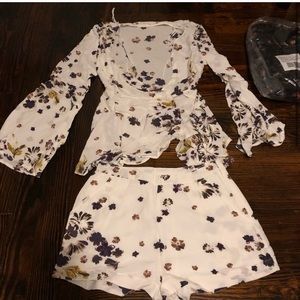 Free People Floral Short Set